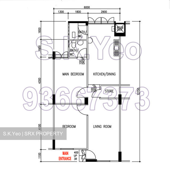 Blk 222 Yishun Street 21 (Yishun), HDB 3 Rooms #174317022